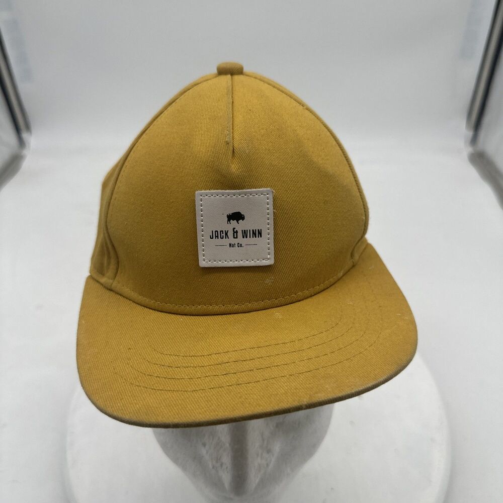 Logo Patch 12-24 months yellow Jack & Winn Hat Co Snapback Flat Brim Cap OSFM